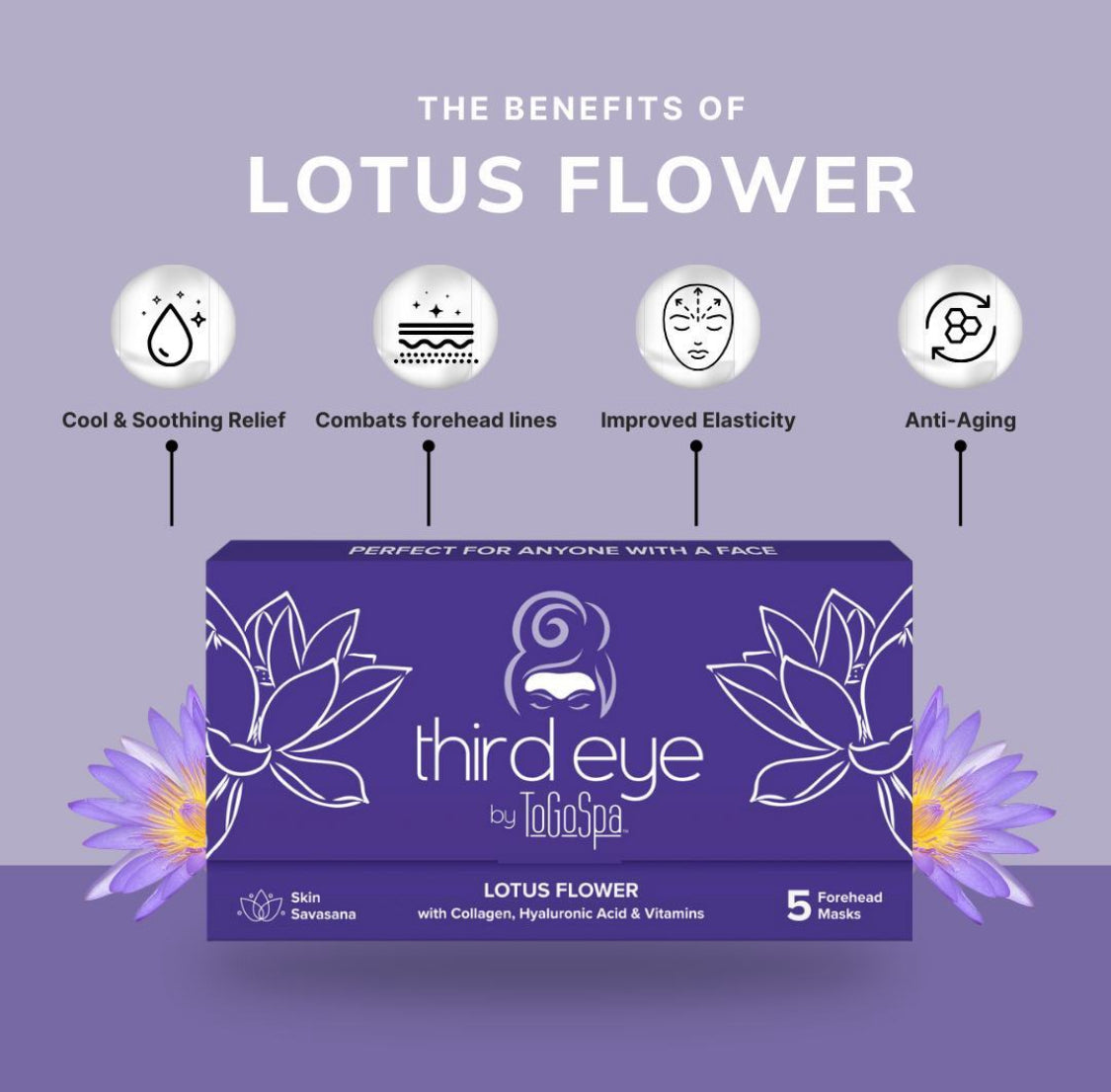 Third Eye Forehead Lotus Flower Mask