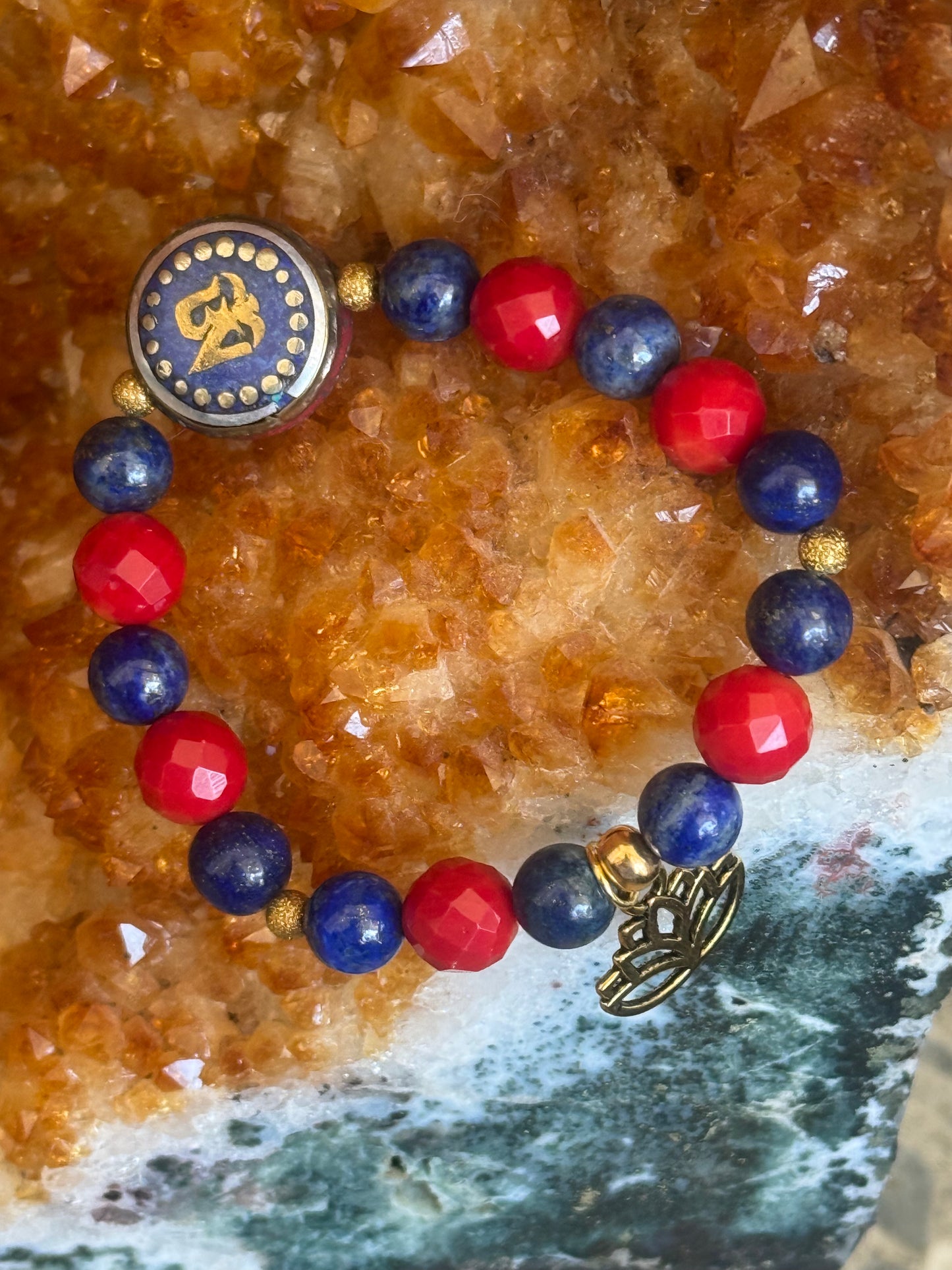 OM High Vibe Healing Bracelet Special Edition Lapis