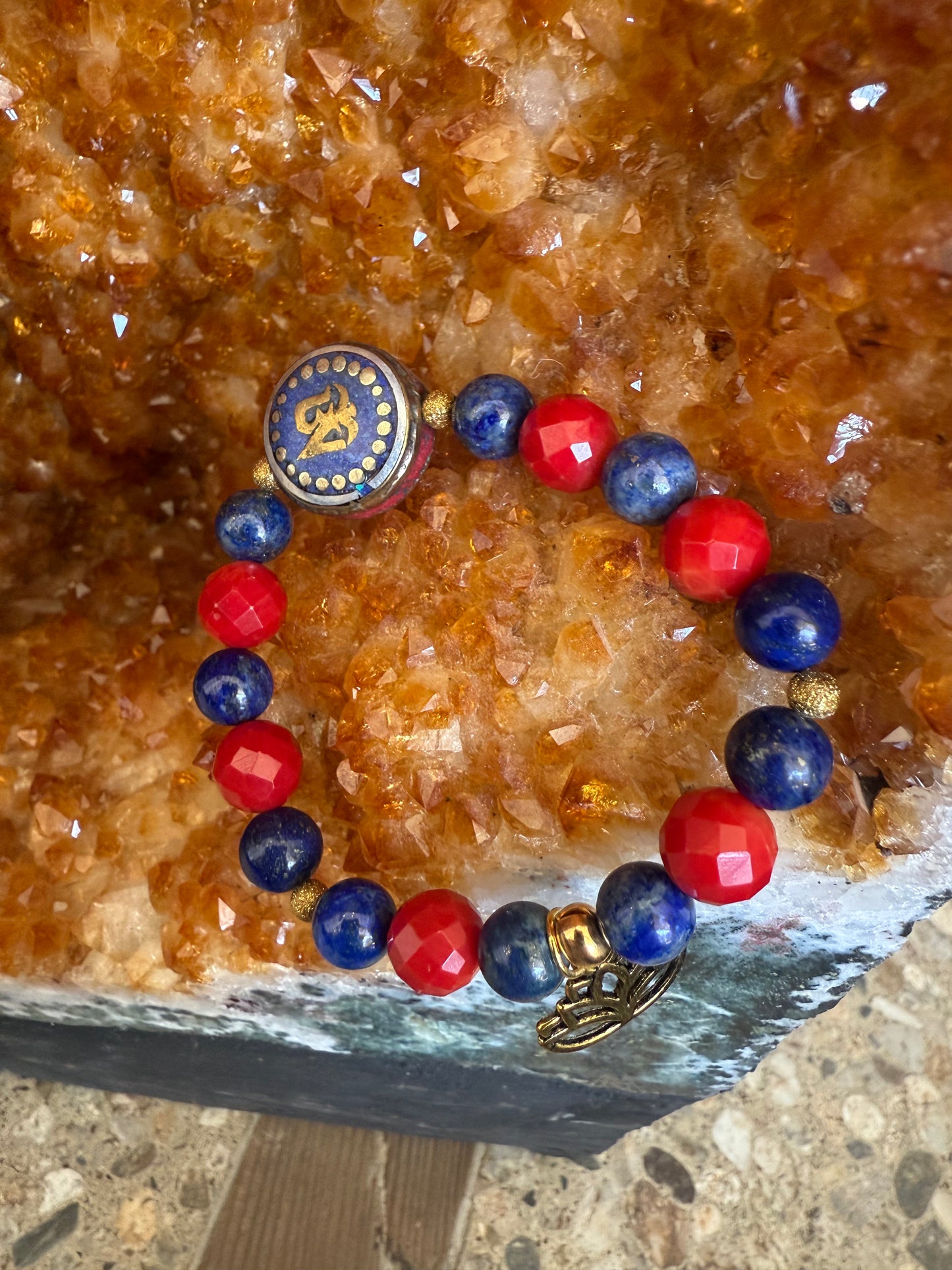 OM High Vibe Healing Bracelet Special Edition Lapis