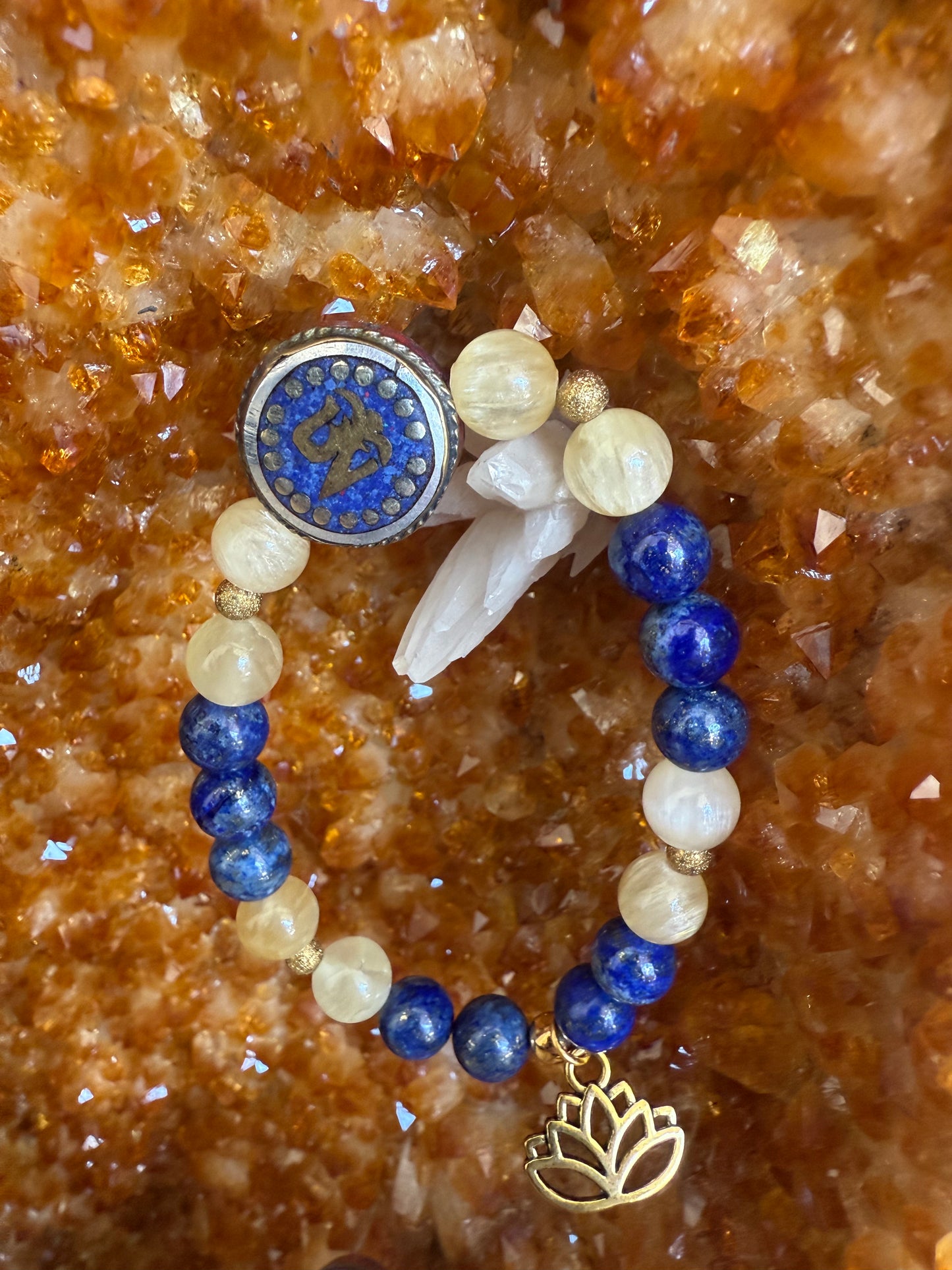 OM High Vibe Healing Bracelet Special Edition Lapis