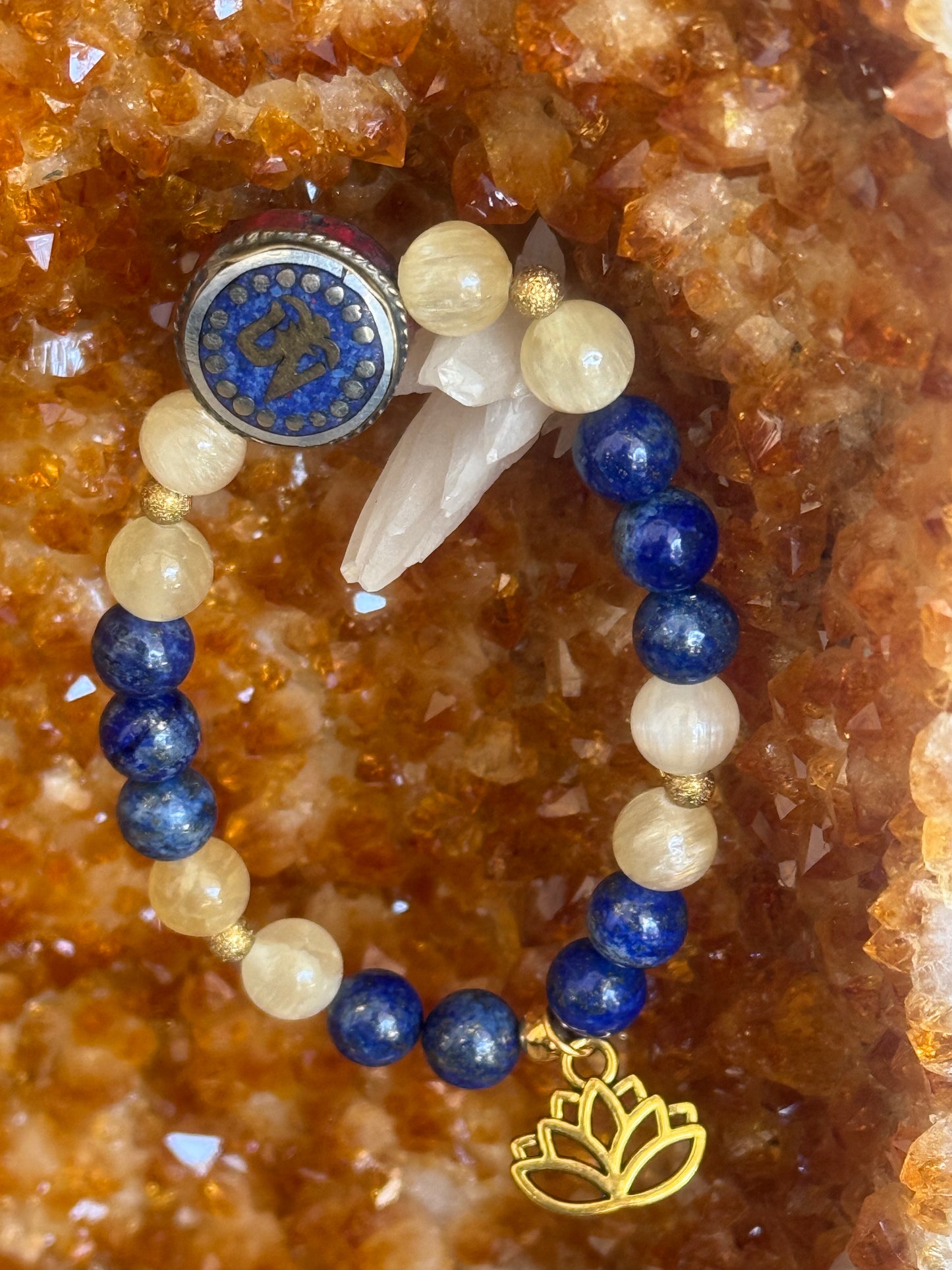 OM High Vibe Healing Bracelet Special Edition Lapis