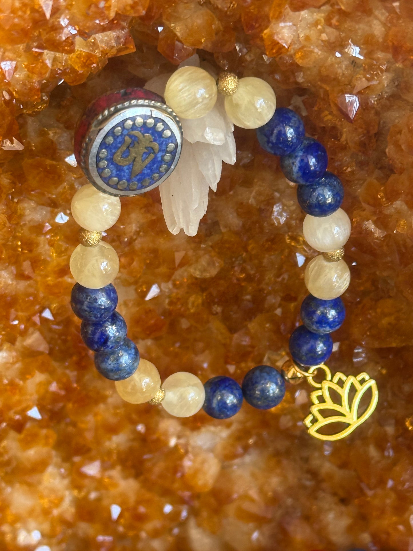 OM High Vibe Healing Bracelet Special Edition Lapis