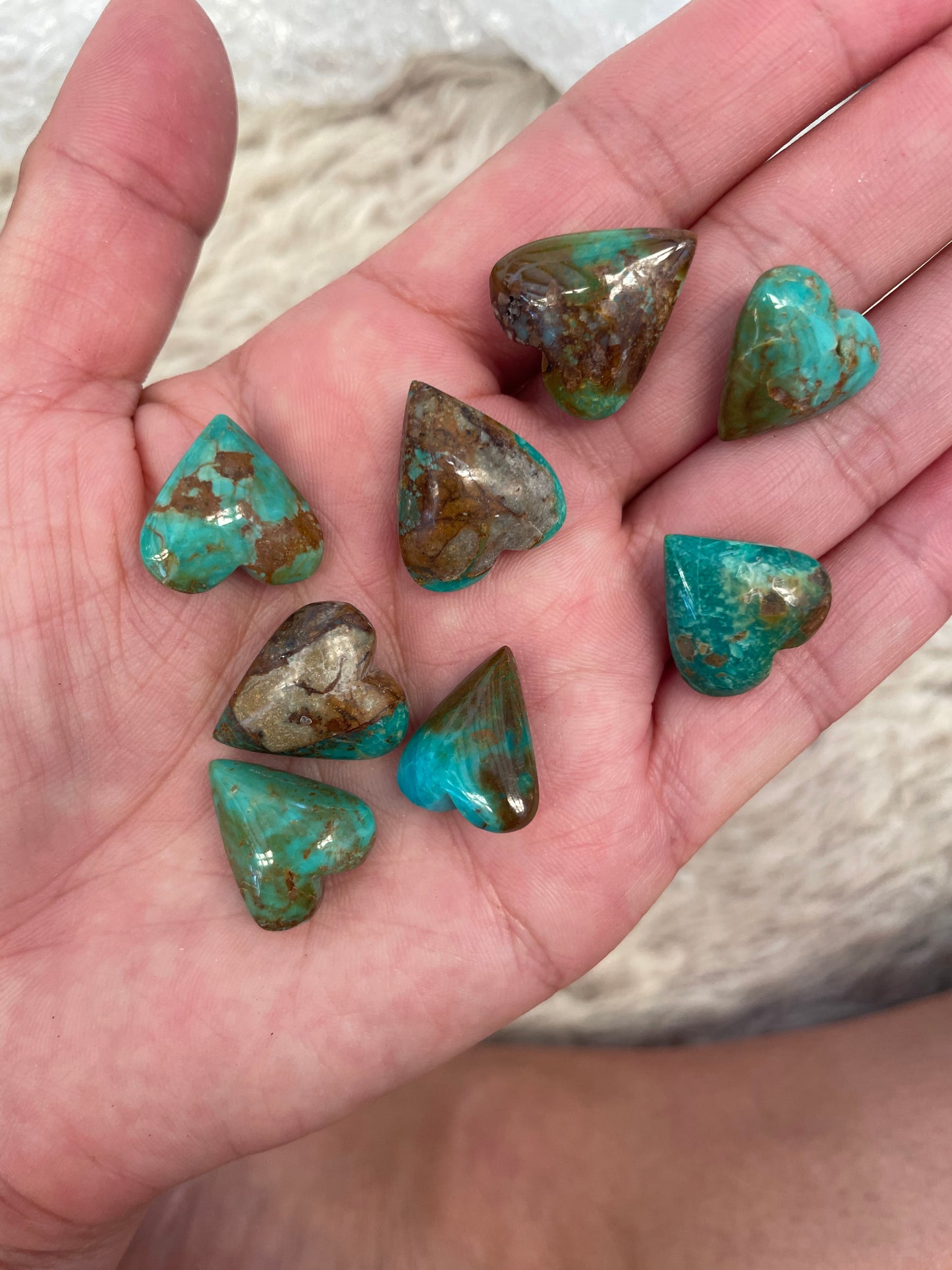 Small Turquoise Hearts