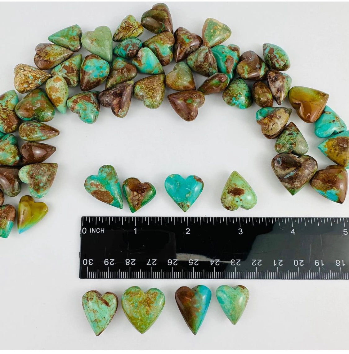 Small Turquoise Hearts