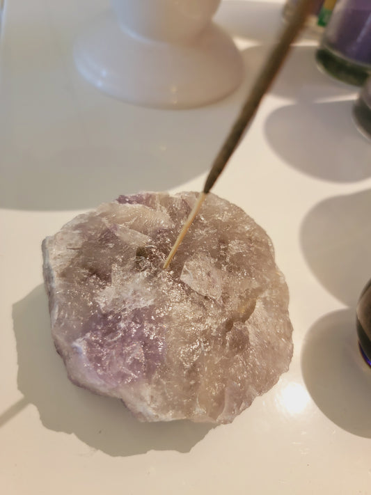 Rough Stone Incense Holder Amethyst