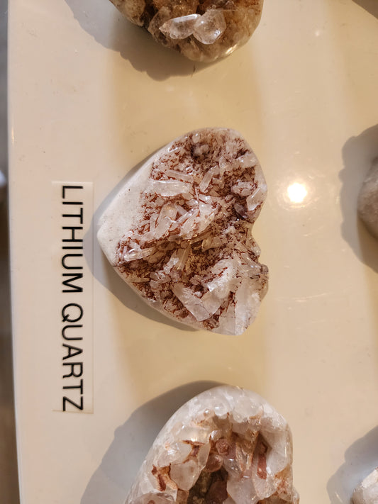 Lithium Quartz Heart Cluster (rare)