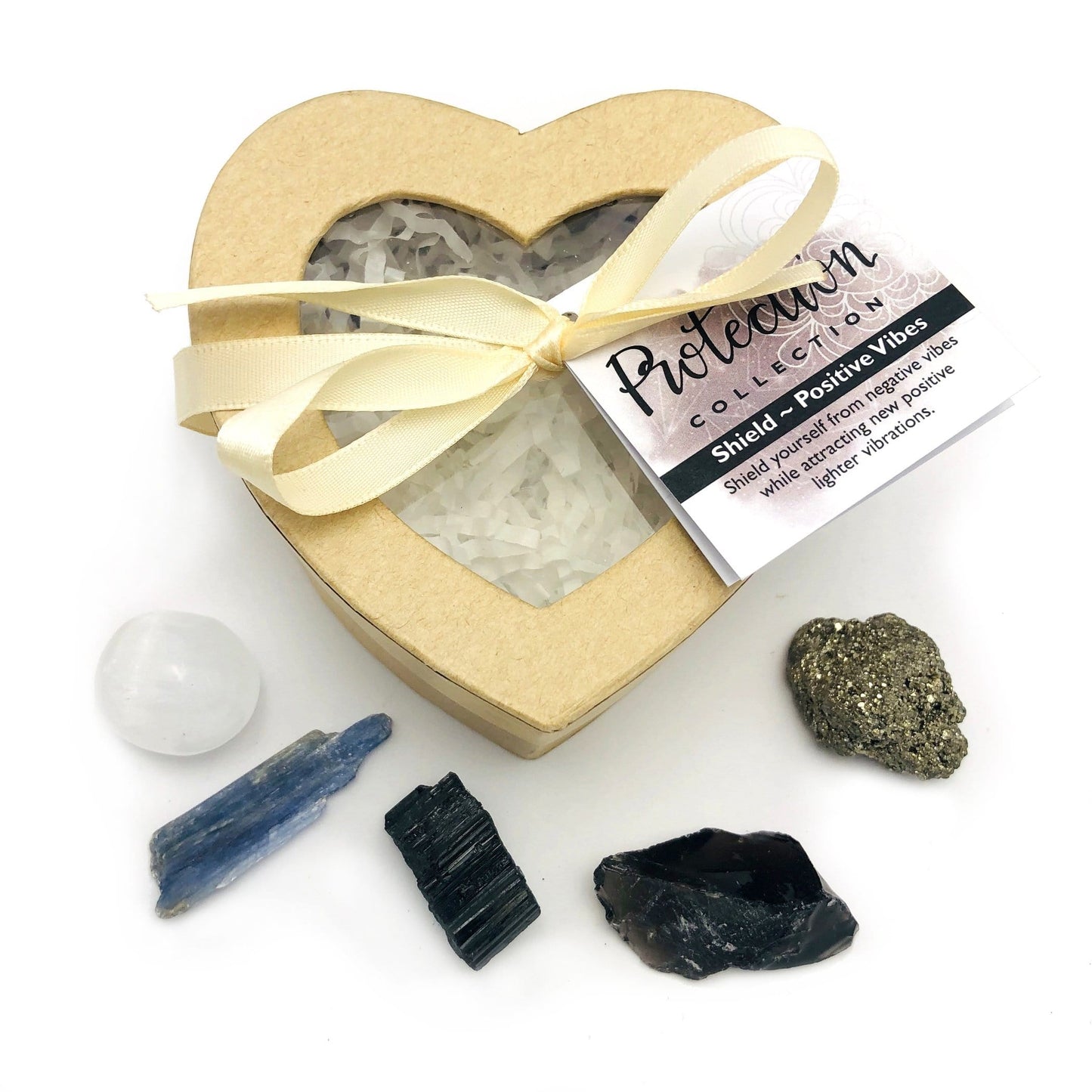 Assorted Heart Box Set with free crystal quartz point