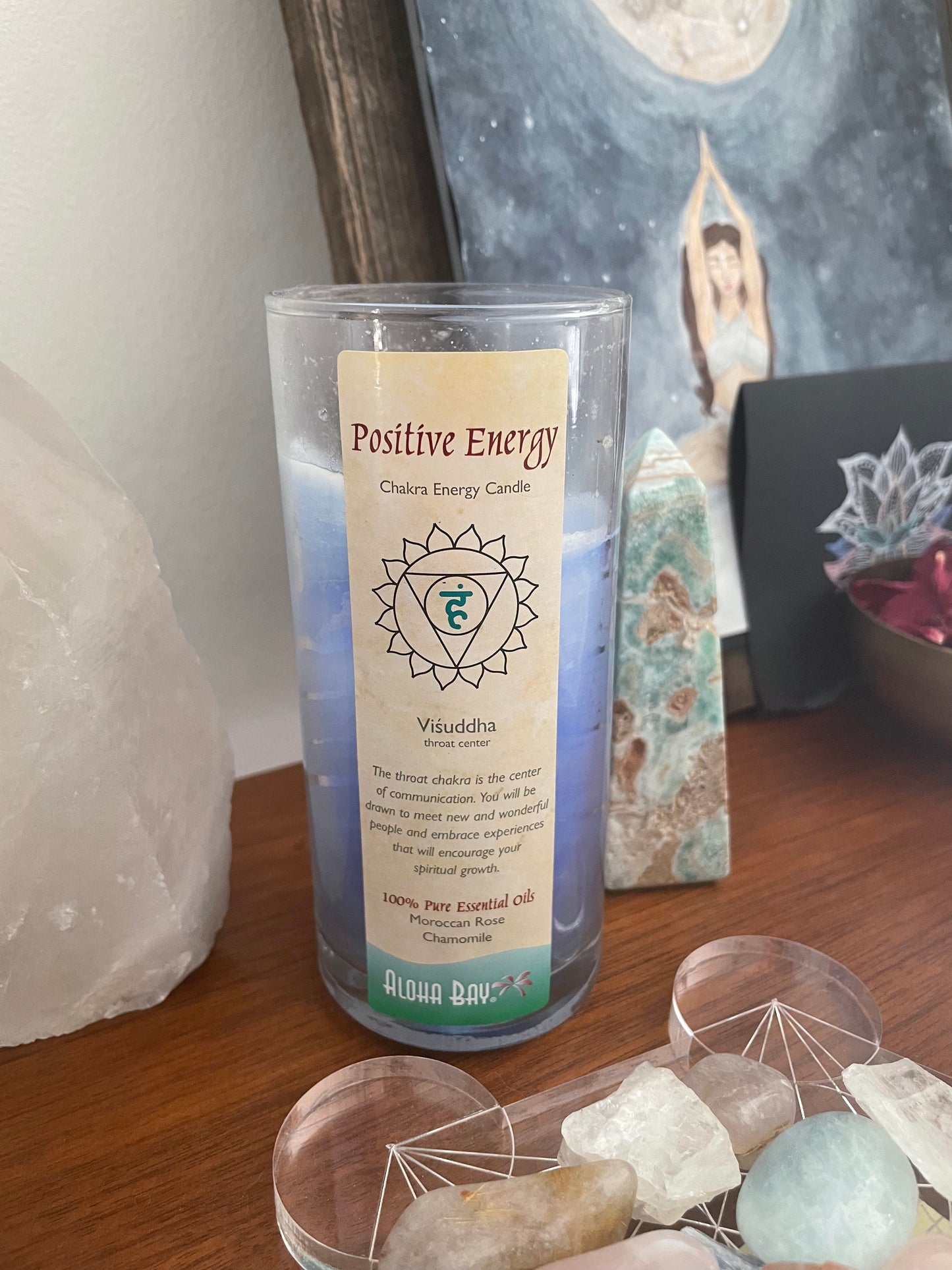 Positive Energy Throat Visuddha lChakra Candle