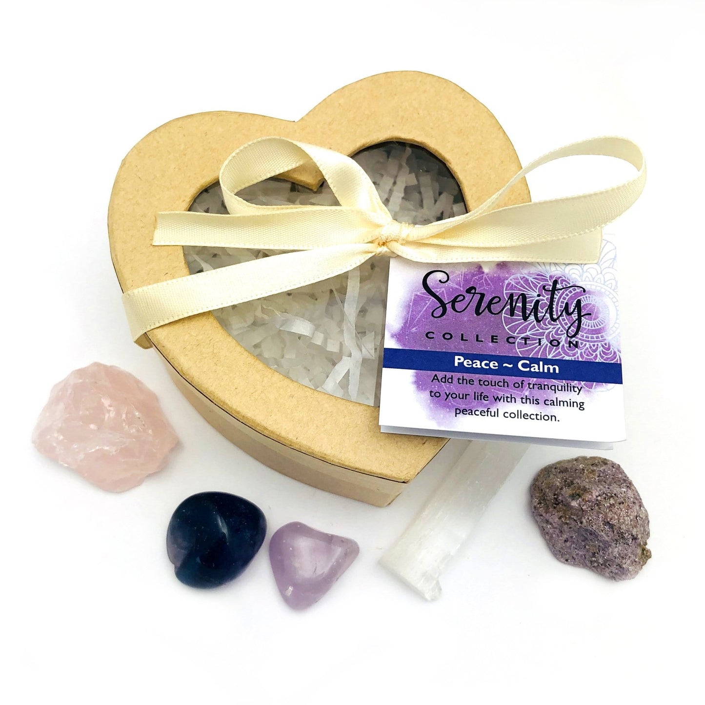 Assorted Heart Box Set with free crystal quartz point