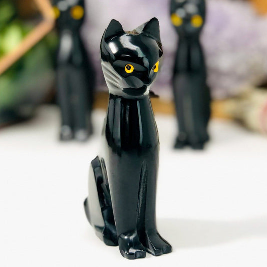 Black Onyx Cat- Polished Stone Kitty